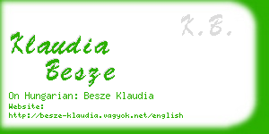 klaudia besze business card